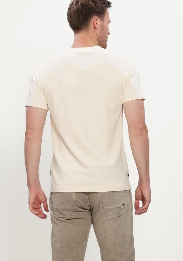 PME LEGEND Heren Polo's & T-shirts Short Sleeve R-neck Flat Waffle Jersey Ecru - Foto 3