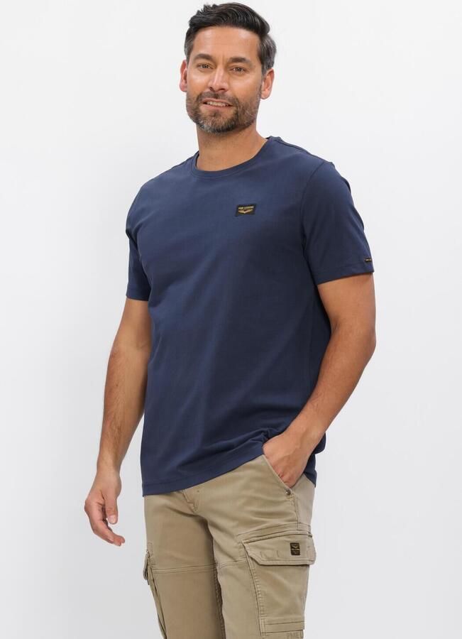 PME LEGEND Heren Polo's & T-shirts Short Sleeve R-neck Guyver Tee Donkerblauw
