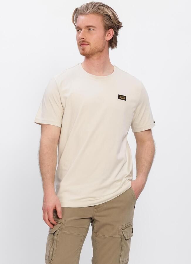 PME LEGEND Heren Polo's & T-shirts Short Sleeve R-neck Guyver Tee Ecru