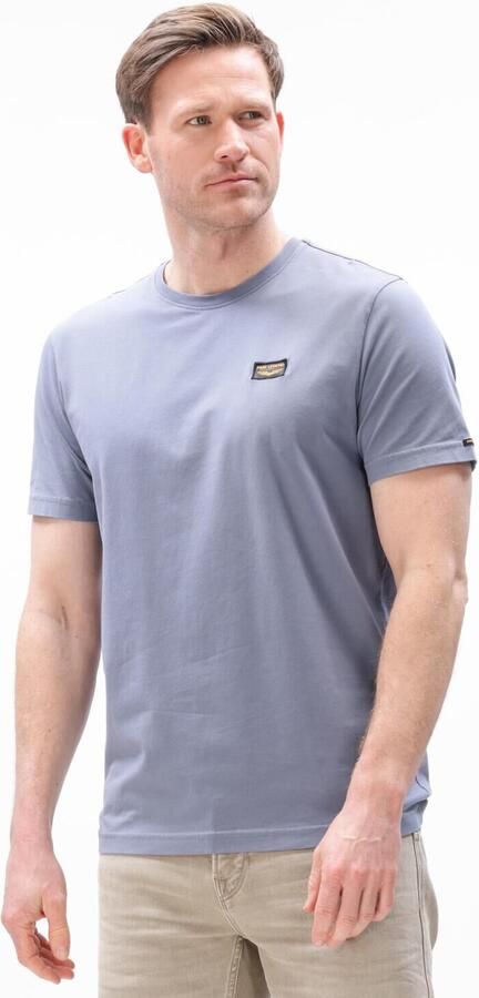 PME LEGEND Heren Polo's & T-shirts Short Sleeve R-neck Guyver Tee Lichtblauw