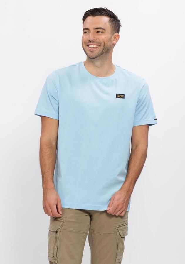 PME LEGEND Heren Polo's & T-shirts Short Sleeve R-neck Guyver Tee Lichtblauw
