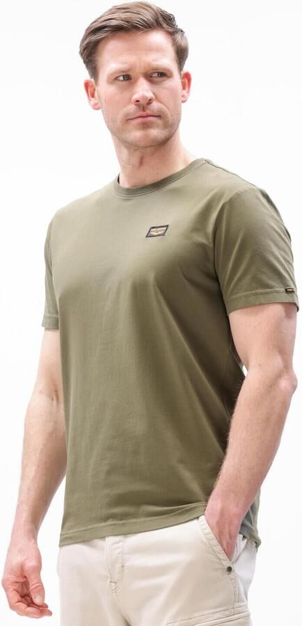 PME LEGEND Heren Polo's & T-shirts Short Sleeve R-neck Guyver Tee Olijf