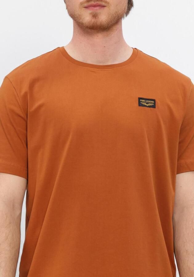 PME LEGEND Heren Polo's & T-shirts Short Sleeve R-neck Guyver Tee Oranje - Foto 3