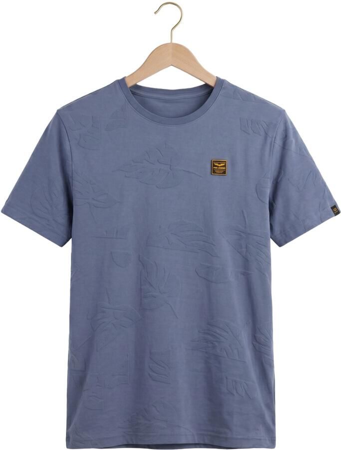 PME LEGEND Heren Polo's & T-shirts Short Sleeve R-neck Jacquard Jersey Blauw - Foto 2