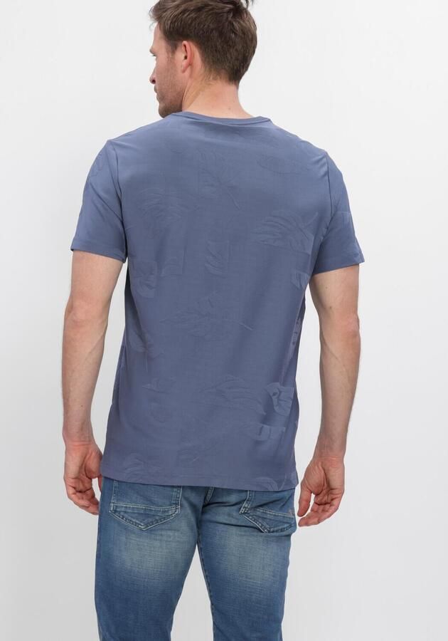 PME LEGEND Heren Polo's & T-shirts Short Sleeve R-neck Jacquard Jersey Blauw - Foto 4