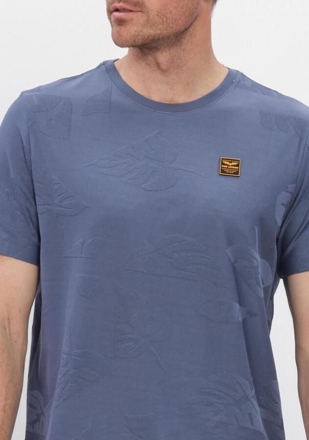 PME LEGEND Heren Polo's & T-shirts Short Sleeve R-neck Jacquard Jersey Blauw - Foto 3