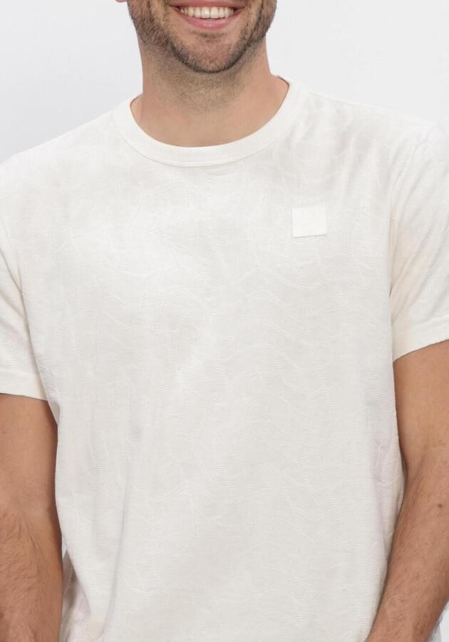 PME LEGEND Heren Polo's & T-shirts Short Sleeve R-neck Jacquard Jersey Creme - Foto 4