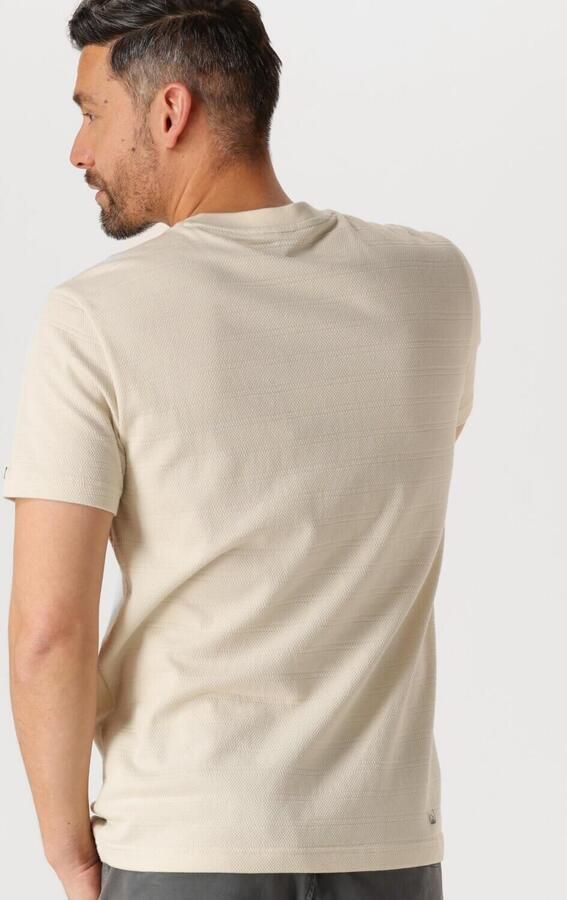PME LEGEND Heren Polo's & T-shirts Short Sleeve R-neck Jacquard Stripes Beige - Foto 3