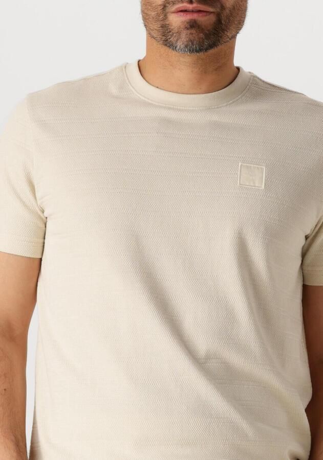 PME LEGEND Heren Polo's & T-shirts Short Sleeve R-neck Jacquard Stripes Beige - Foto 2