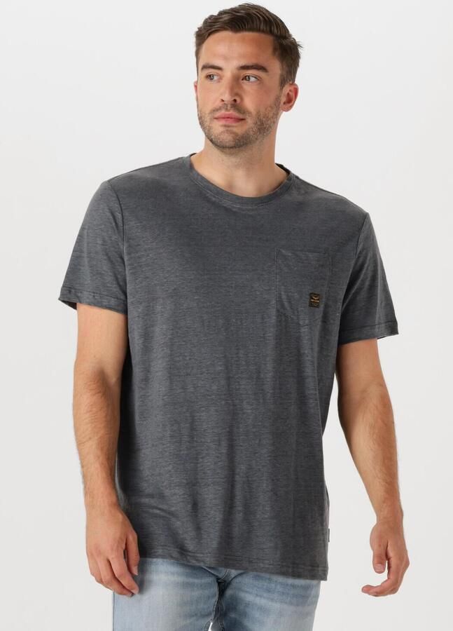 PME LEGEND Heren Polo's & T-shirts Short Sleeve R-neck Linen Jersey Grijs - Foto 4