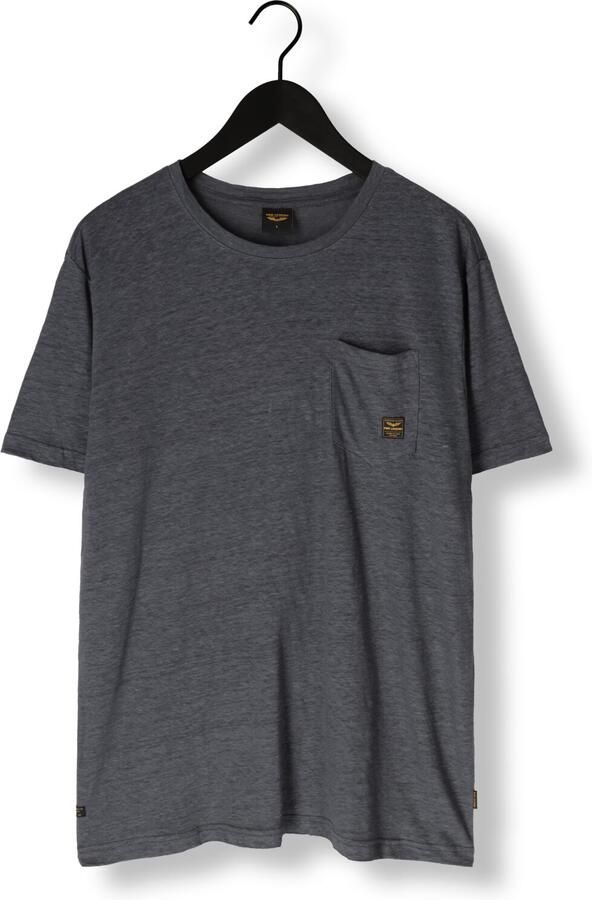PME LEGEND Heren Polo's & T-shirts Short Sleeve R-neck Linen Jersey Grijs - Foto 3