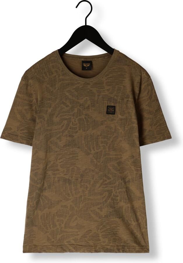 PME LEGEND Heren Polo's & T-shirts Short Sleeve R-neck Slub Jersey Aop Groen - Foto 2