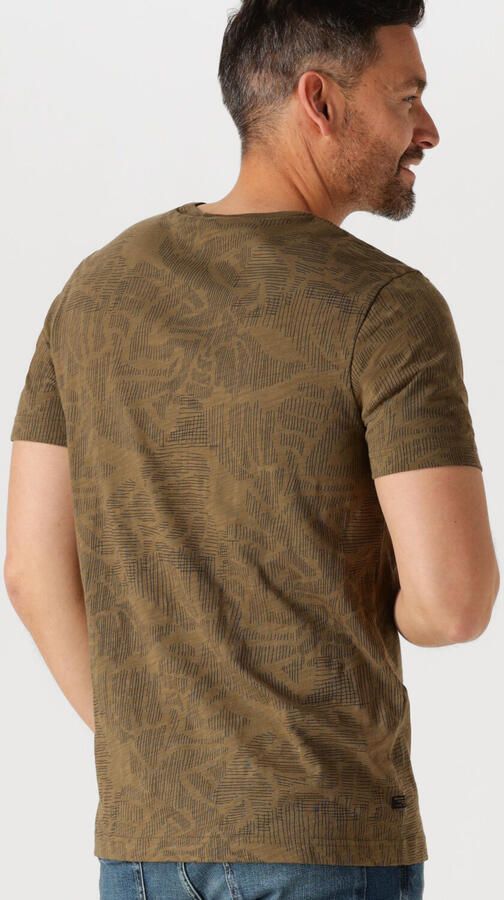 PME LEGEND Heren Polo's & T-shirts Short Sleeve R-neck Slub Jersey Aop Groen - Foto 3