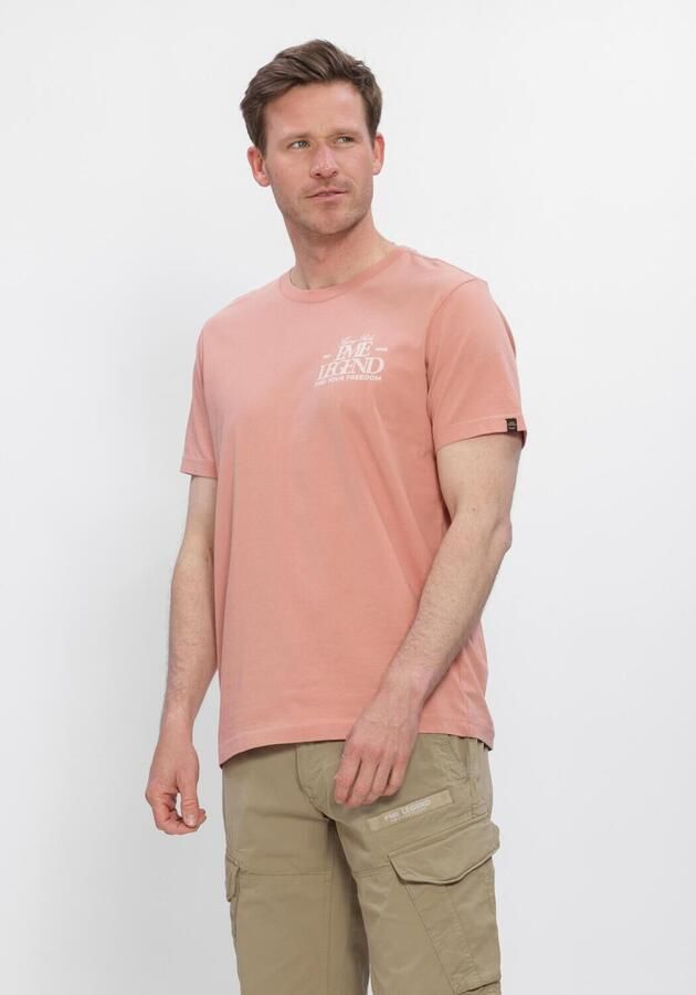 PME LEGEND Heren Polo's & T-shirts Short Sleeve R-neck Small Art Package B+t Only Perzik