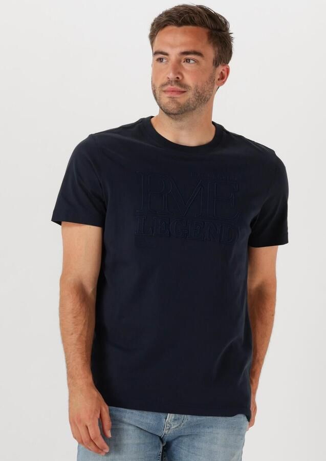 PME LEGEND Heren Polo's & T-shirts Single Jersey Donkerblauw - Foto 4