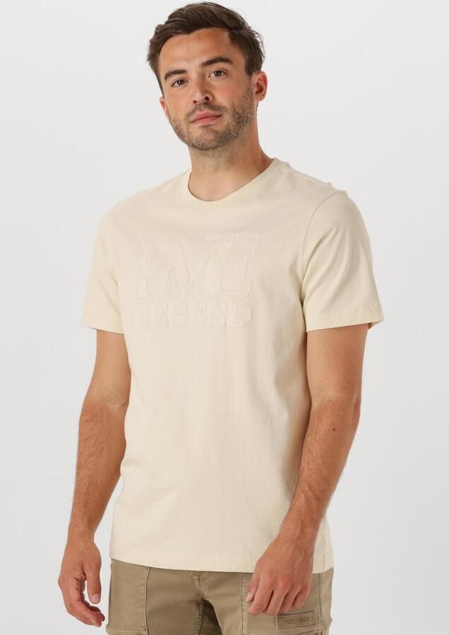 PME LEGEND Heren Polo's & T-shirts Single Jersey Gebroken Wit - Foto 4