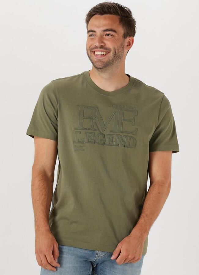 PME LEGEND Heren Polo's & T-shirts Single Jersey Olijf - Foto 4