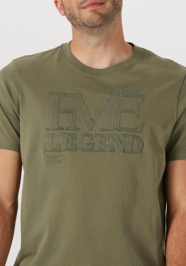 PME LEGEND Heren Polo's & T-shirts Single Jersey Olijf - Foto 3