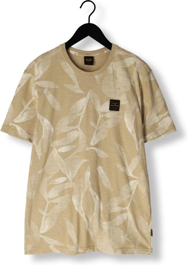 PME LEGEND Heren Polo's & T-shirts Slub Jersey Aop Beige