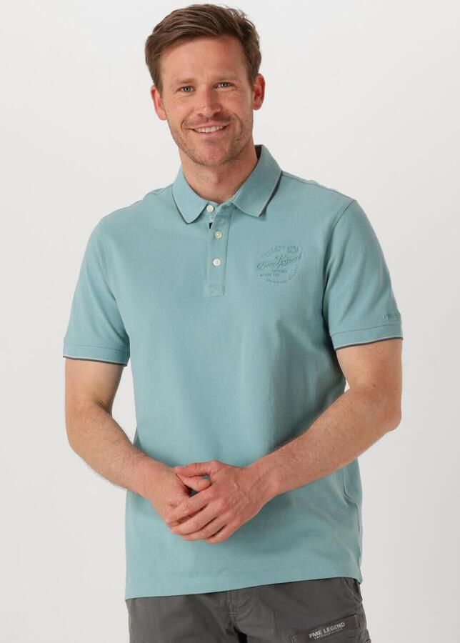 PME LEGEND Heren Polo's & T-shirts Stretch Pique Package Blauw - Foto 4