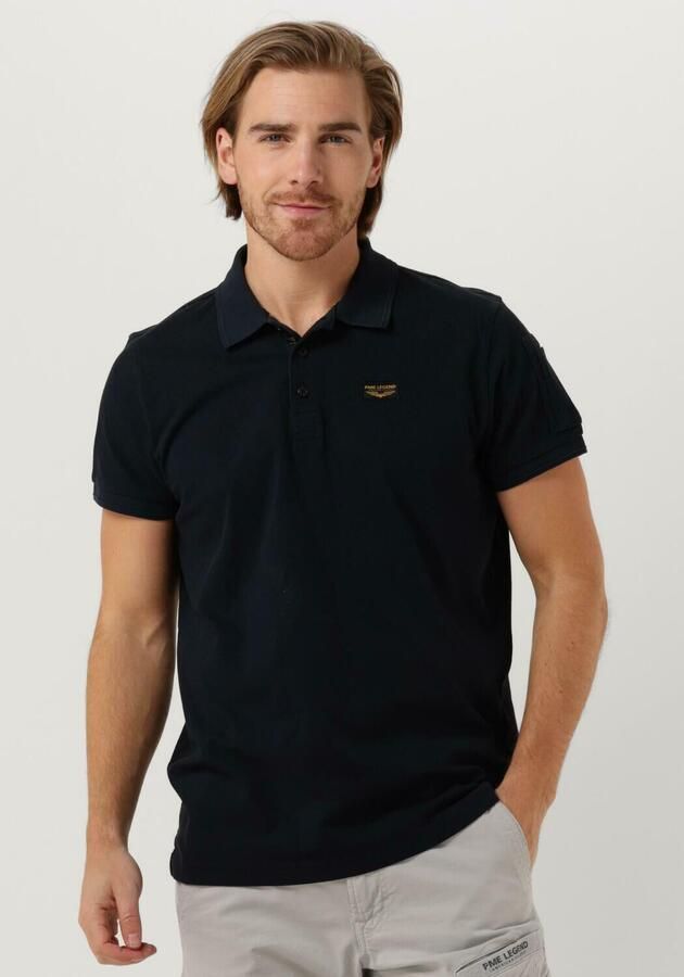 PME Legend Regular fit poloshirt met labelpatch model 'TRACKWAY' - Foto 4