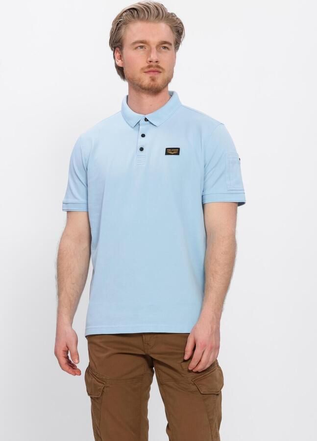 PME LEGEND Heren Polo's & T-shirts Trackway Polo Lichtblauw