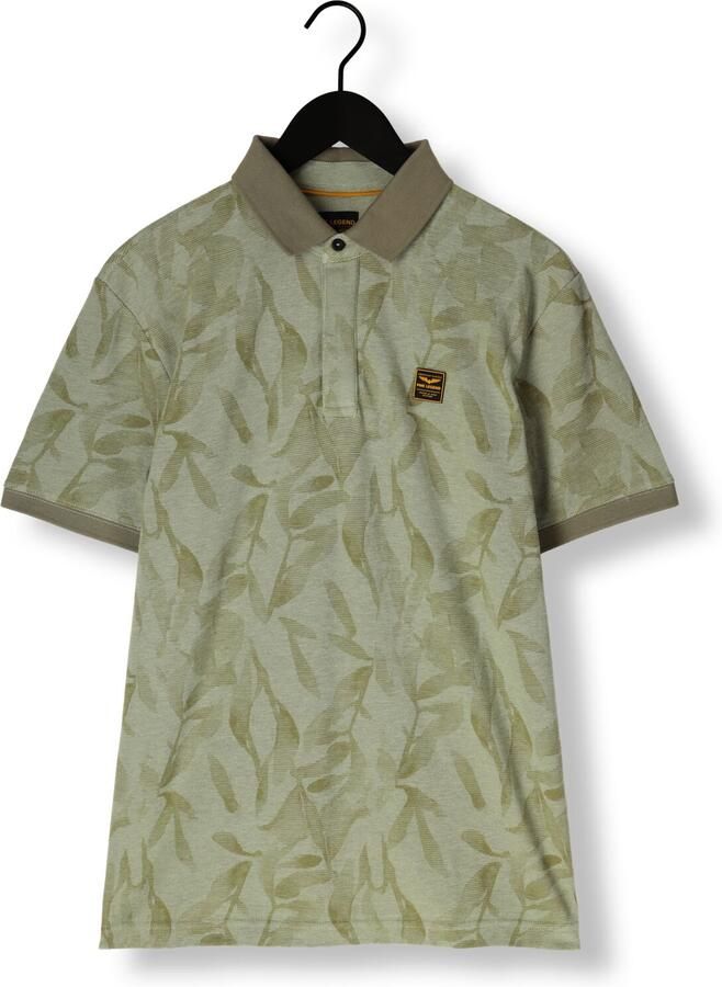 PME LEGEND Heren Polo's & T-shirts Two Tone Pique Printed Groen