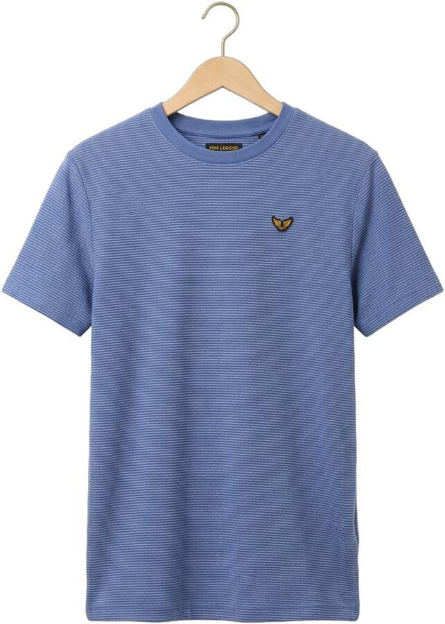 PME LEGEND Heren Polo's & T-shirts Two Tone Textured Stripe Blauw - Foto 2
