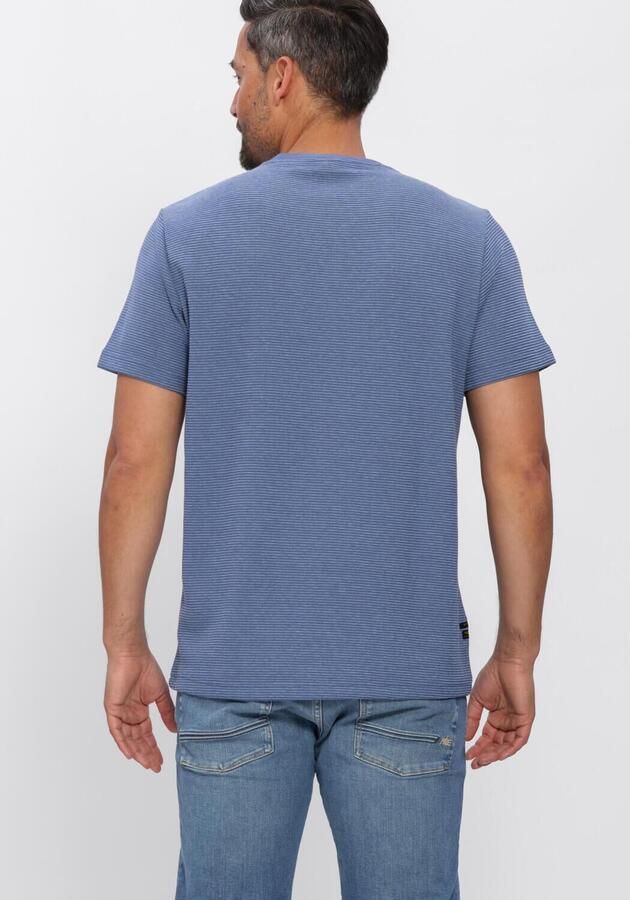 PME LEGEND Heren Polo's & T-shirts Two Tone Textured Stripe Blauw - Foto 3