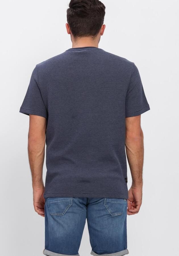 PME LEGEND Heren Polo's & T-shirts Two Tone Textured Stripe Donkerblauw - Foto 3