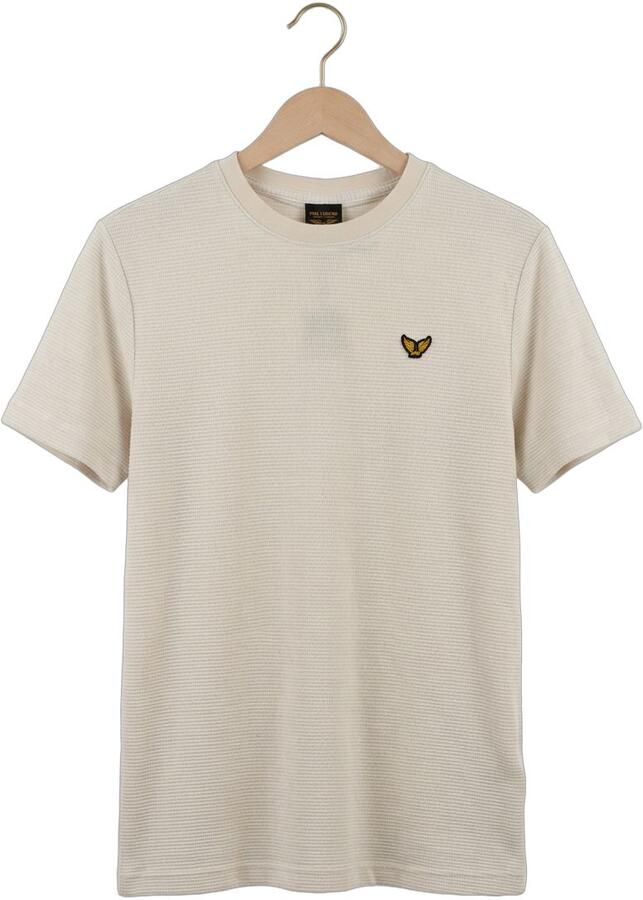 PME LEGEND Heren Polo's & T-shirts Two Tone Textured Stripe Ecru - Foto 2
