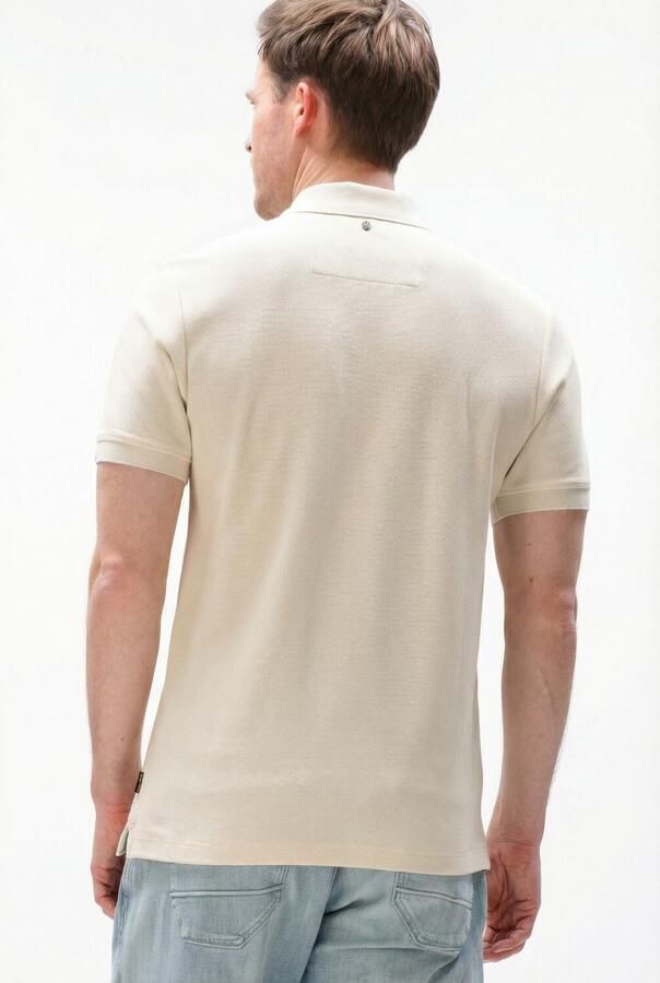 PME LEGEND Heren Polo's & T-shirts Waffle Structure Pique Creme - Foto 3