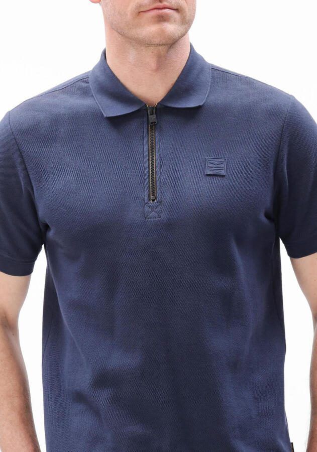 PME LEGEND Heren Polo's & T-shirts Waffle Structure Pique Donkerblauw - Foto 3