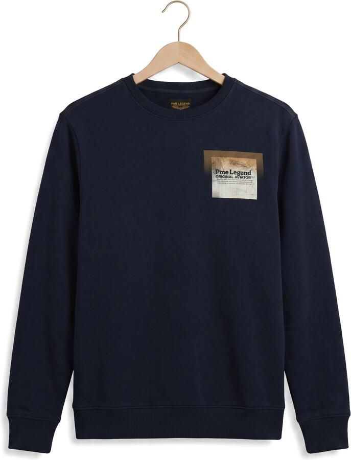 PME LEGEND Heren Truien & Vesten Crewneck 3t Cross Fleece Donkerblauw - Foto 2
