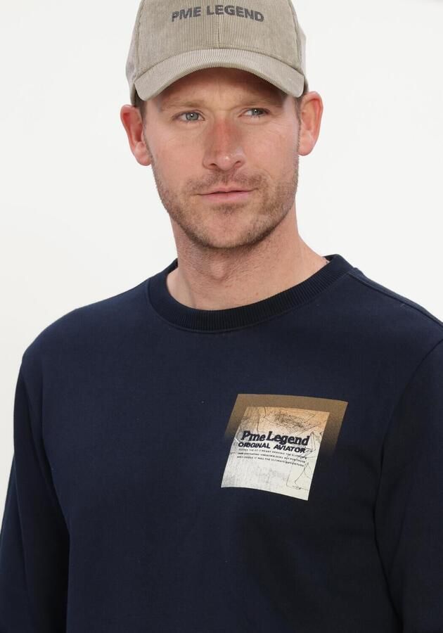 PME LEGEND Heren Truien & Vesten Crewneck 3t Cross Fleece Donkerblauw - Foto 4