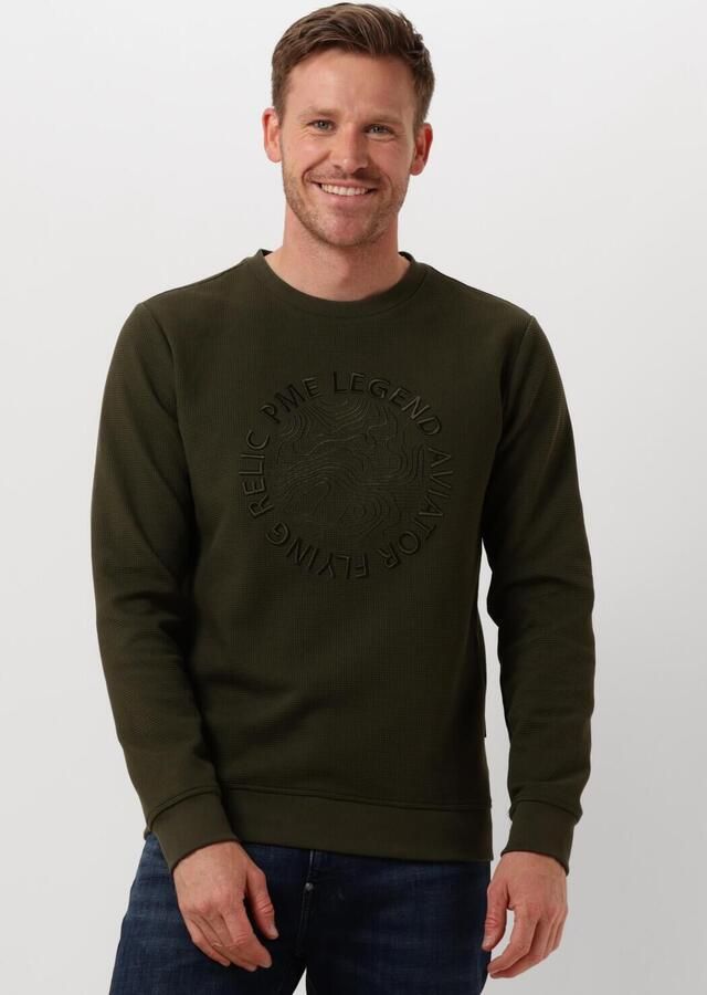 PME Legend Waffle Jersey Crewneck Pullover Psw2408429 Green Heren - Foto 4