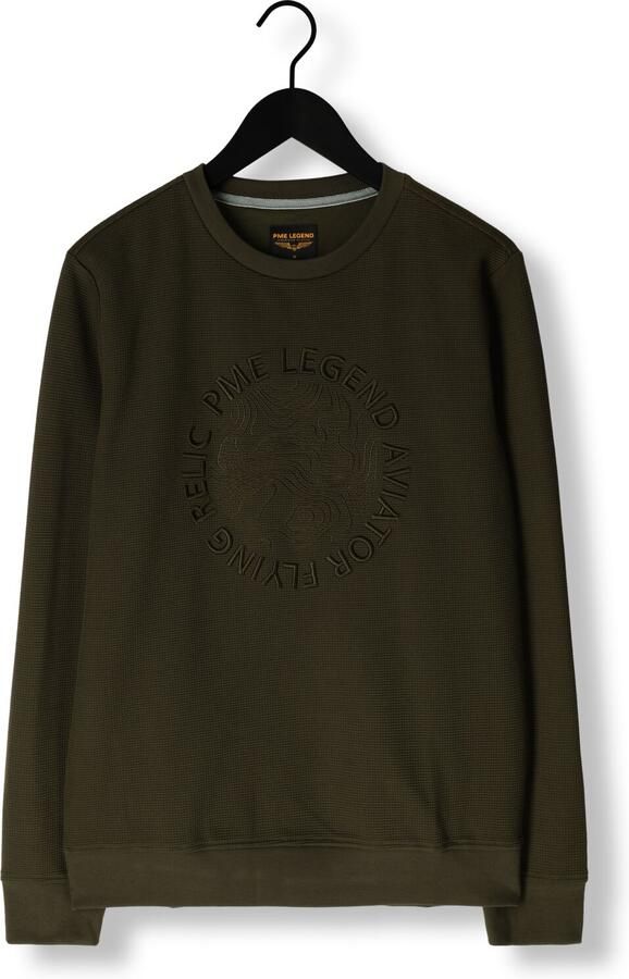 PME Legend Waffle Jersey Crewneck Pullover Psw2408429 Green Heren - Foto 3