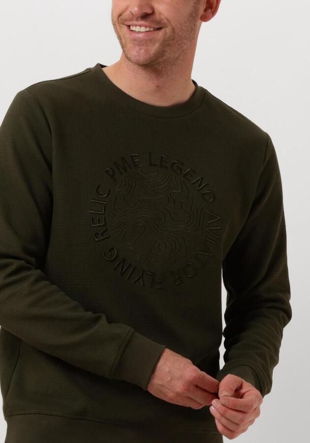PME Legend Waffle Jersey Crewneck Pullover Psw2408429 Green Heren - Foto 2