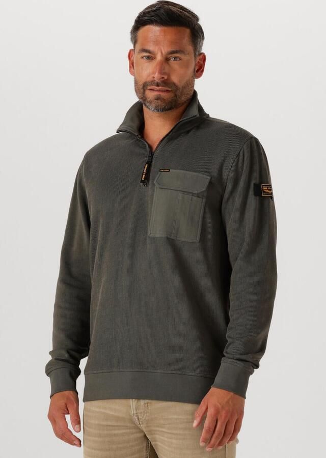 PME LEGEND Heren Truien & Vesten Flat Knit Look Jersey Donkergroen - Foto 4