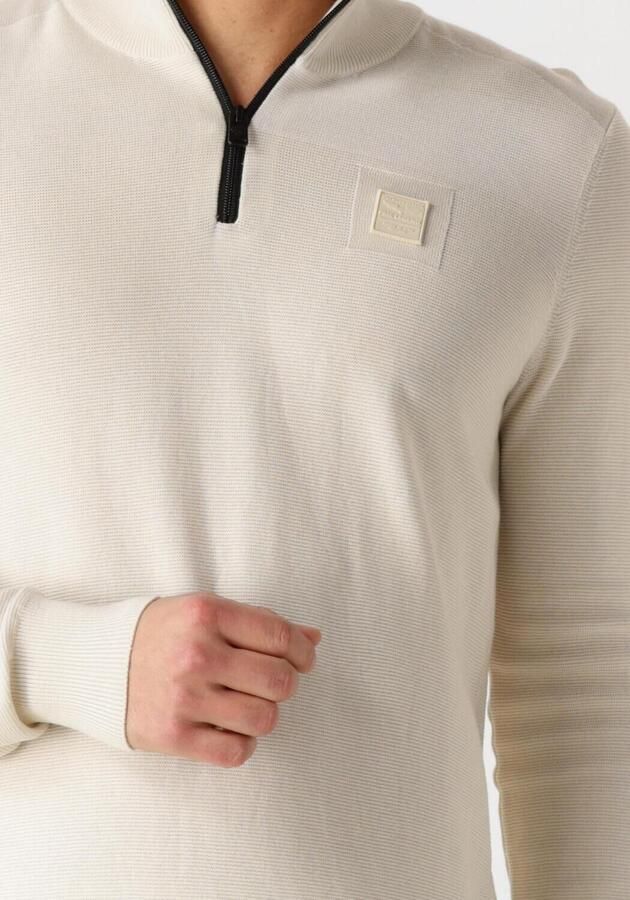 PME LEGEND Heren Truien & Vesten Half Zip Collar Cotton Modal Beige