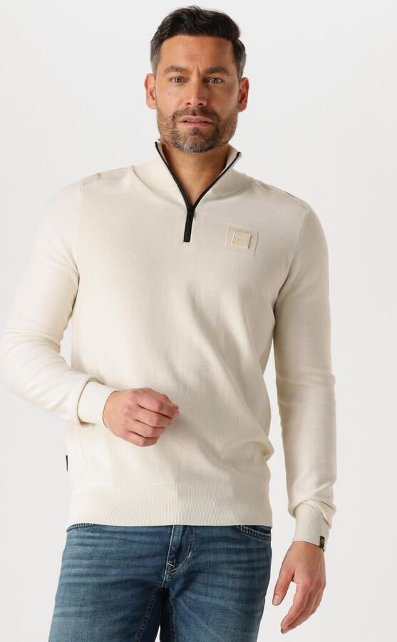 PME LEGEND Heren Truien & Vesten Half Zip Collar Cotton Modal Beige - Foto 4