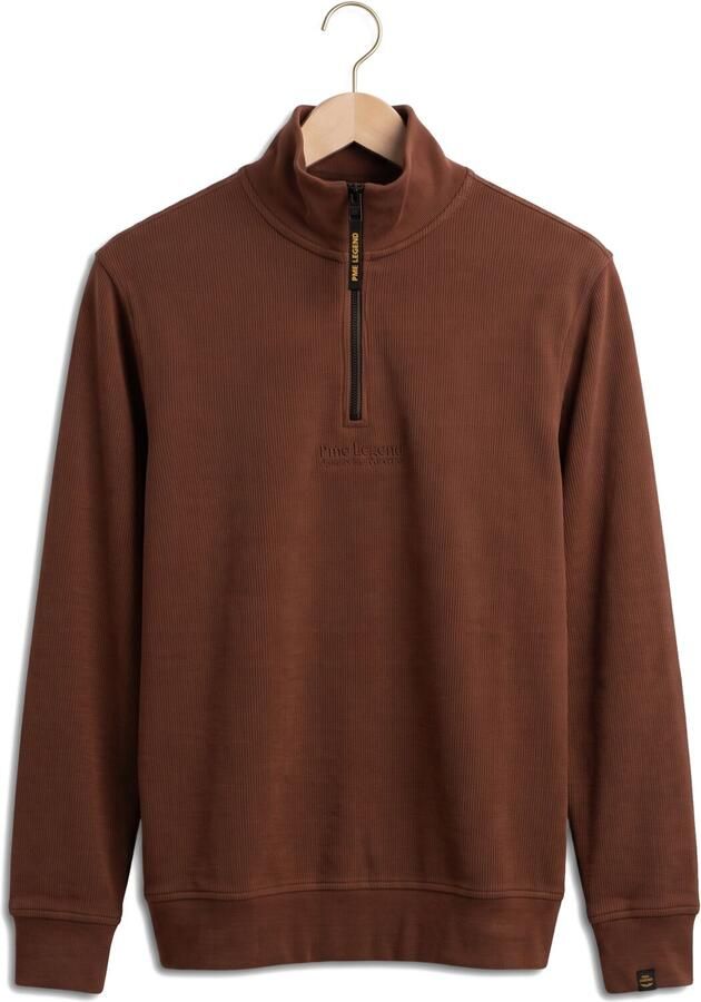 PME LEGEND Heren Truien & Vesten Half Zip Collar Flat Bruin