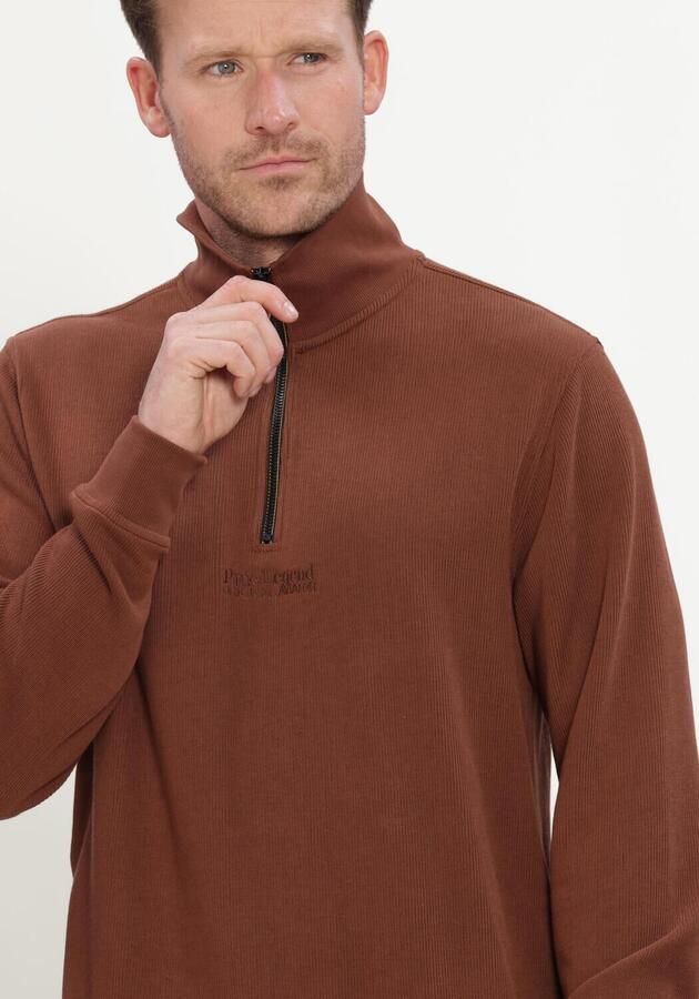 PME LEGEND Heren Truien & Vesten Half Zip Collar Flat Bruin - Foto 4