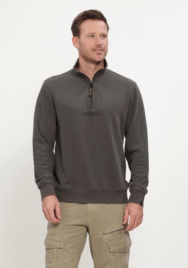 PME LEGEND Heren Truien & Vesten Half Zip Collar Flat Donkergrijs