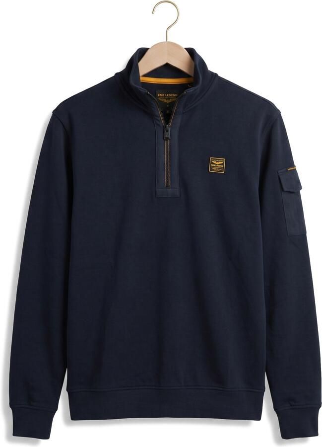 PME LEGEND Heren Truien & Vesten Half Zip Collar Interlock Jersey Donkerblauw - Foto 2