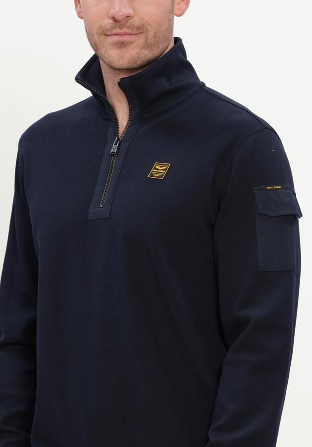 PME LEGEND Heren Truien & Vesten Half Zip Collar Interlock Jersey Donkerblauw - Foto 4