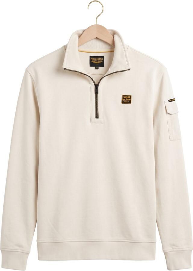 PME LEGEND Heren Truien & Vesten Half Zip Collar Interlock Jersey Ecru - Foto 2