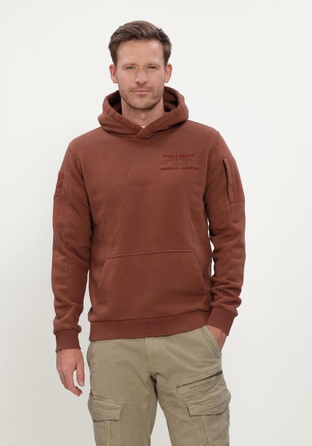PME LEGEND Heren Truien & Vesten Hooded 3t Cross Fleece Bruin