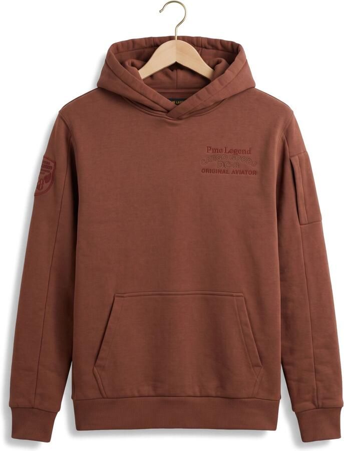 PME LEGEND Heren Truien & Vesten Hooded 3t Cross Fleece Bruin - Foto 1