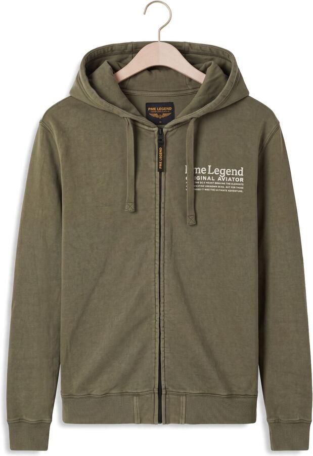 PME LEGEND Heren Truien & Vesten Hooded Dry Peached Fleece Gd Khaki - Foto 4